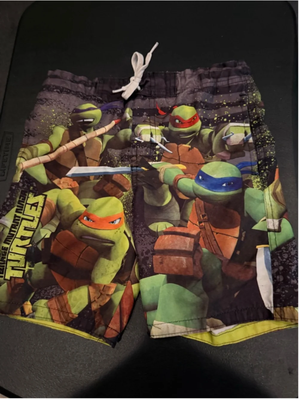 Boys Old Navy Swim Trunks XS Red Blue & Teenage Mutant Ninja Turtles